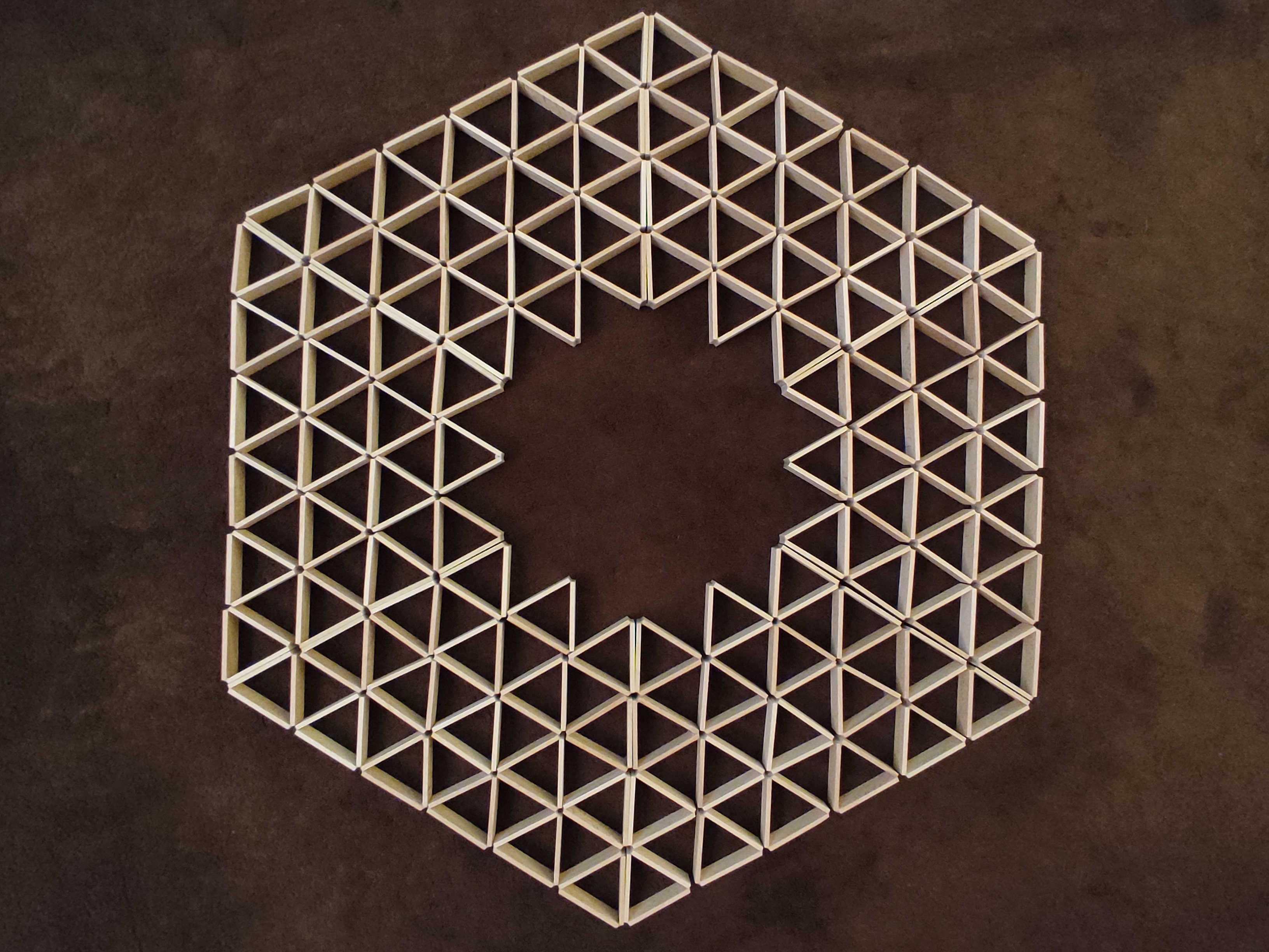 004c. Hexagon, zvýraznění tělesových úhlopříček krychle.